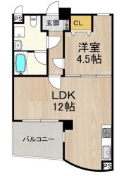 Krehl難波南の物件間取画像